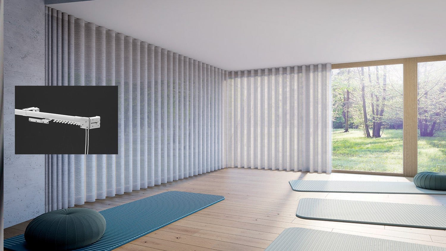 CORD OPERATED CURTAINS